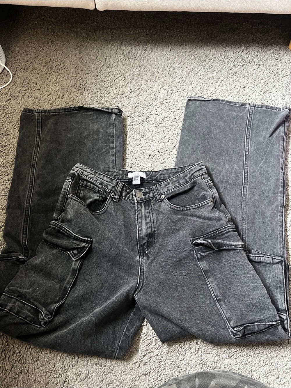 Forever 21 Black Washed Denim Jeans